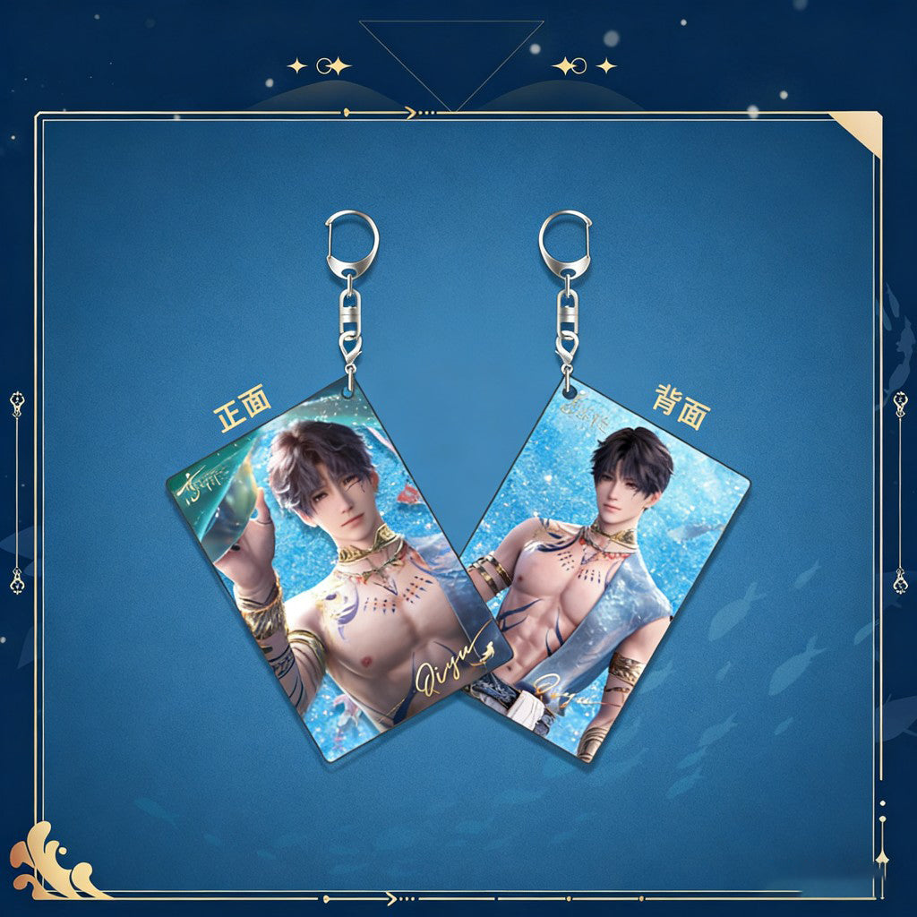 LaDS Rafayel God of Tides Echoes of the Sea Breeze - Acrylic Standee, Art Card, Double Flash Badge, Quicksand Merchandise - merrys
