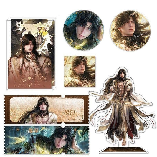 LaDS Zayne End of God Series - Acrylic Sandwich Standee, Art Card, Quicksand Keychain - merrys