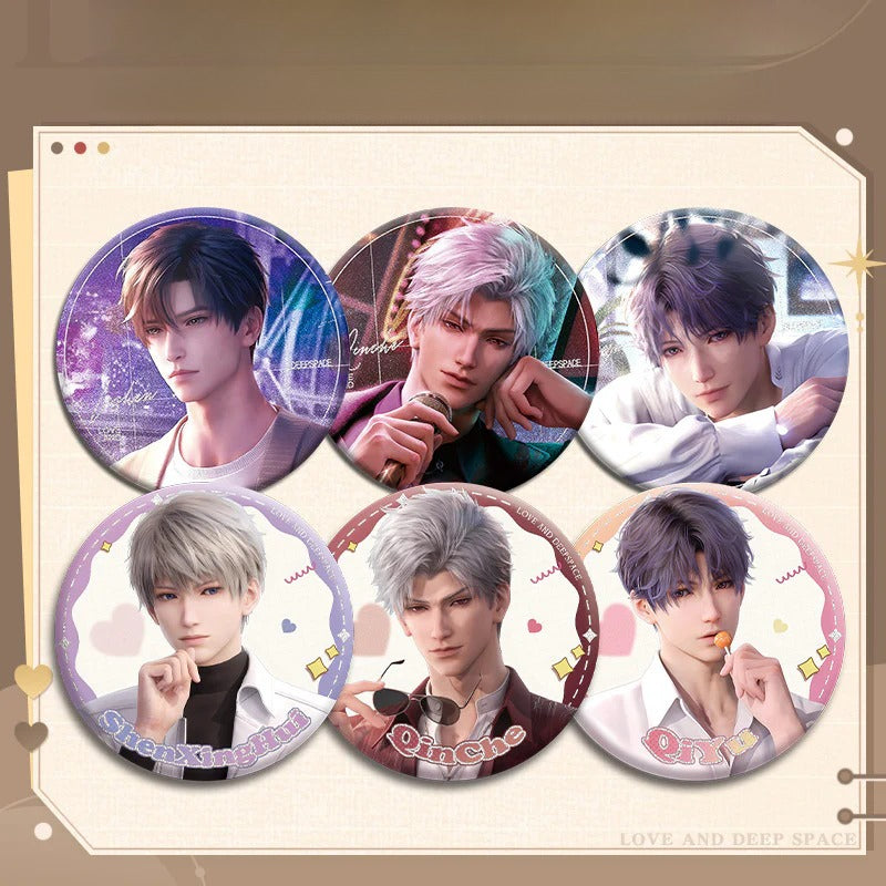 LaDS Collab Series Double Flash Badge - Silver Foil Dots Holographic Plain Surface Tinplate 58/75mm - merrys