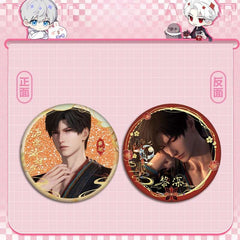 LaDS Flow Sand Mahjong Badge - Full Double-Sided Pattern 58mm Doujin Acrylic Merchandise - merrys