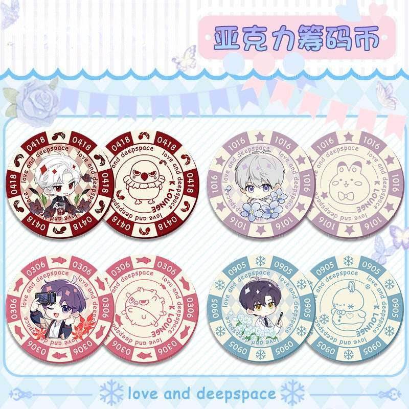 LaDS Acrylic Chip Coin - Sandwich Double-Sided High-Definition Pattern Anime Game Decorative Merchandise - merrys